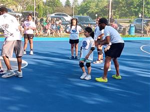 Coach Brown giving some guidance for the white team 6-25-24