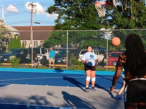 Coach Niah warming up the girls 6-25