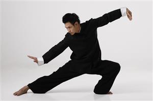 Man performing tai chi move